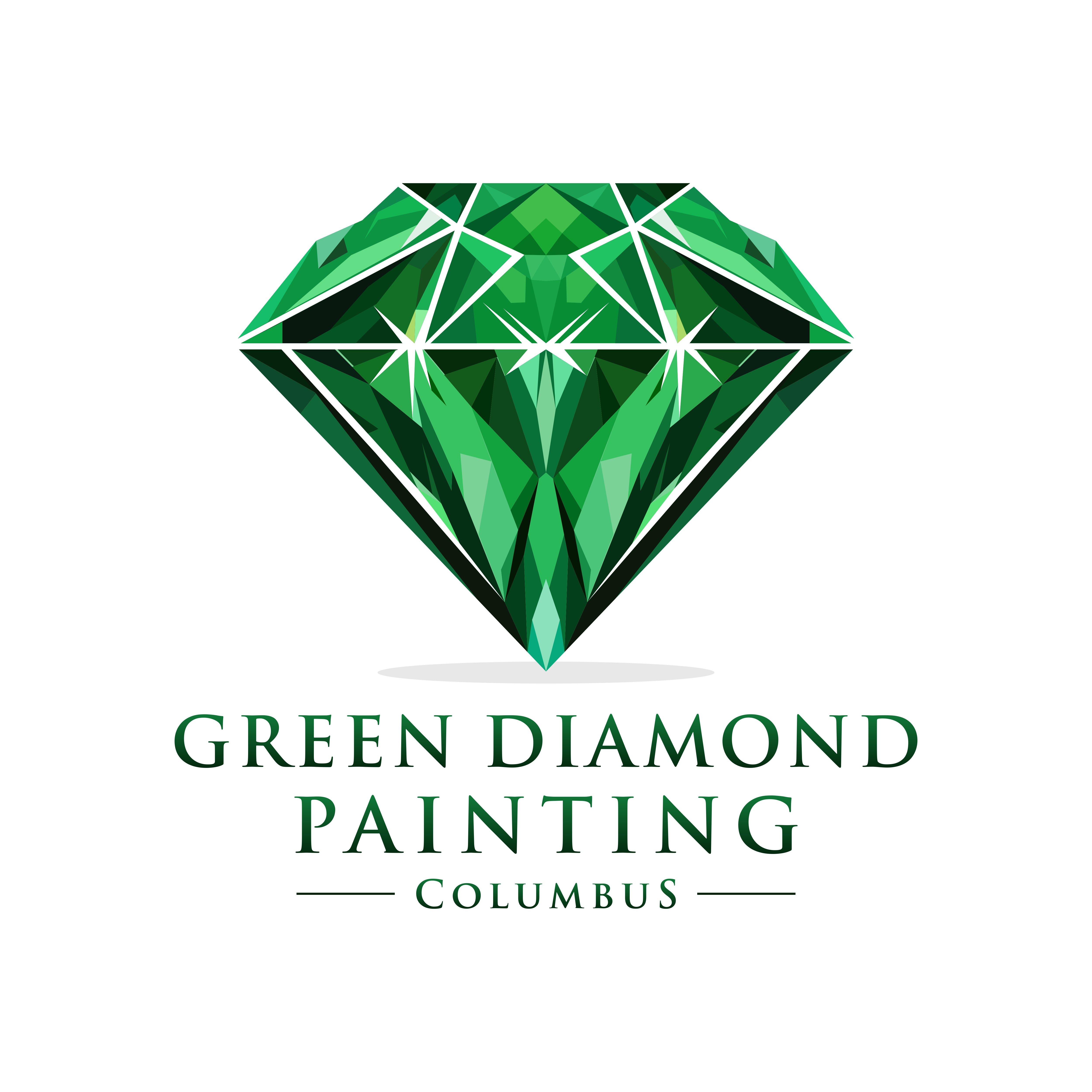 Green Diamond Painting - Painting in Columbus